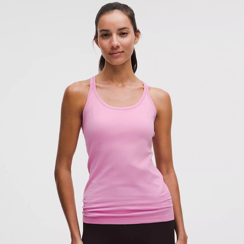 Lululemon, Size 2, Ebb to Street Tank Top Light Support B/C Cup, Pink Frosting